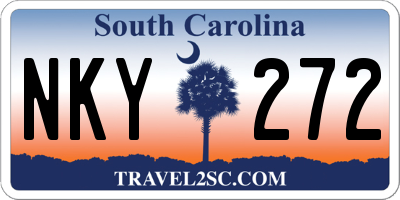 SC license plate NKY272
