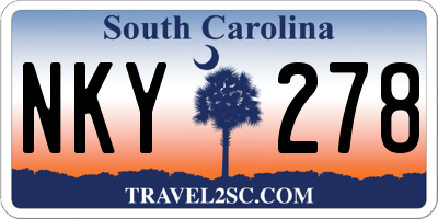 SC license plate NKY278