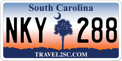 SC license plate NKY288