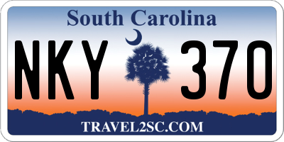 SC license plate NKY370