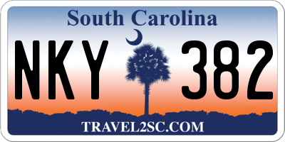 SC license plate NKY382