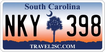 SC license plate NKY398