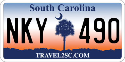SC license plate NKY490