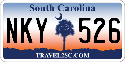 SC license plate NKY526