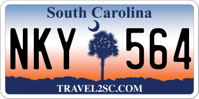 SC license plate NKY564