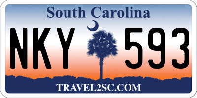 SC license plate NKY593