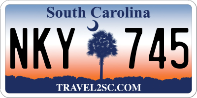 SC license plate NKY745