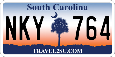 SC license plate NKY764