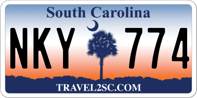 SC license plate NKY774