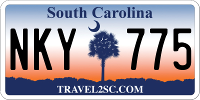 SC license plate NKY775