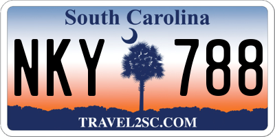 SC license plate NKY788