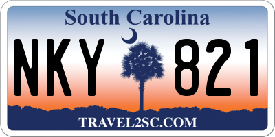 SC license plate NKY821