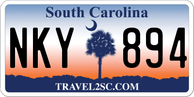 SC license plate NKY894