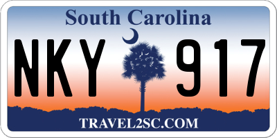 SC license plate NKY917