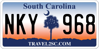 SC license plate NKY968