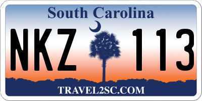 SC license plate NKZ113