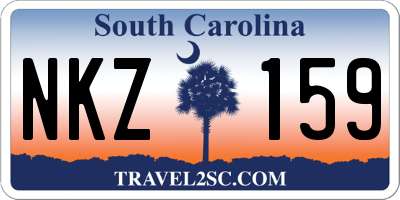 SC license plate NKZ159