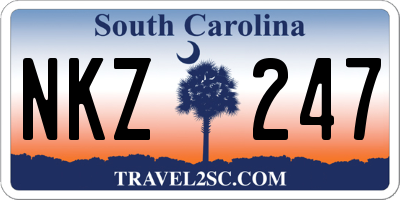 SC license plate NKZ247
