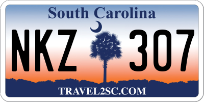 SC license plate NKZ307
