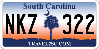 SC license plate NKZ322