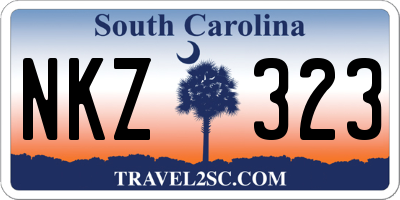 SC license plate NKZ323