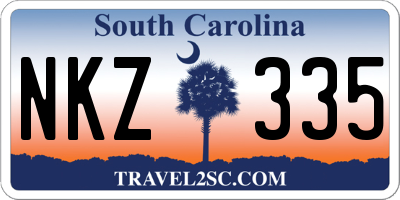 SC license plate NKZ335