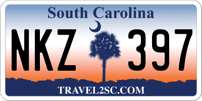SC license plate NKZ397
