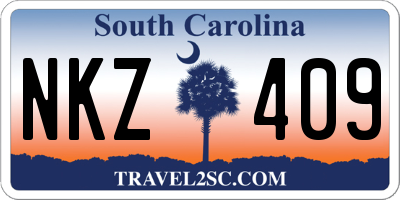 SC license plate NKZ409