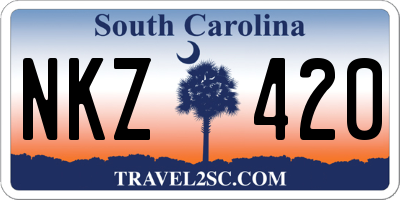 SC license plate NKZ420