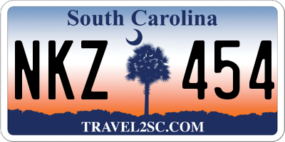 SC license plate NKZ454