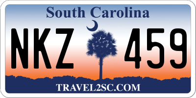 SC license plate NKZ459