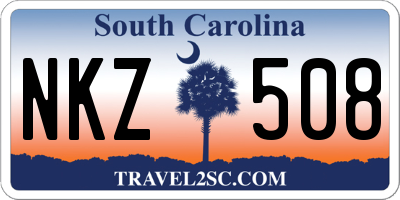 SC license plate NKZ508