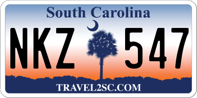 SC license plate NKZ547