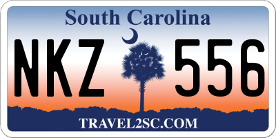 SC license plate NKZ556