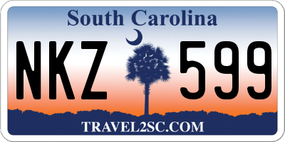 SC license plate NKZ599