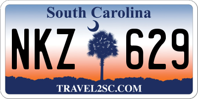 SC license plate NKZ629