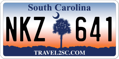 SC license plate NKZ641