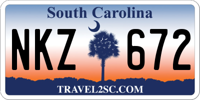 SC license plate NKZ672