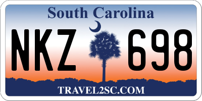 SC license plate NKZ698