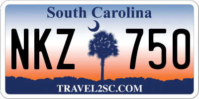 SC license plate NKZ750