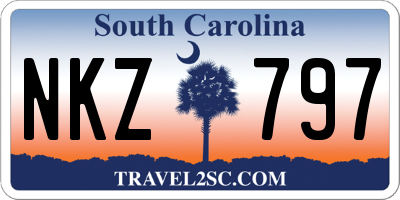 SC license plate NKZ797