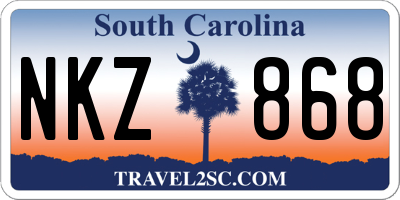 SC license plate NKZ868
