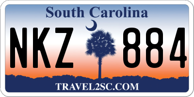 SC license plate NKZ884