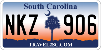 SC license plate NKZ906