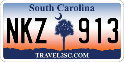 SC license plate NKZ913