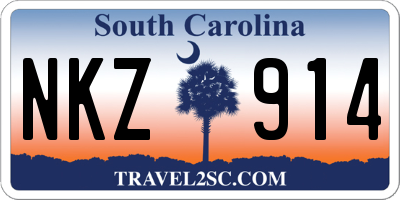 SC license plate NKZ914