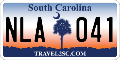 SC license plate NLA041