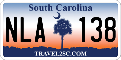 SC license plate NLA138