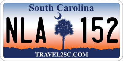 SC license plate NLA152