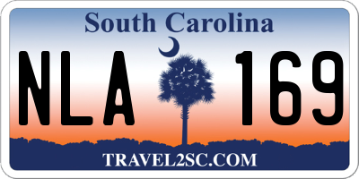 SC license plate NLA169